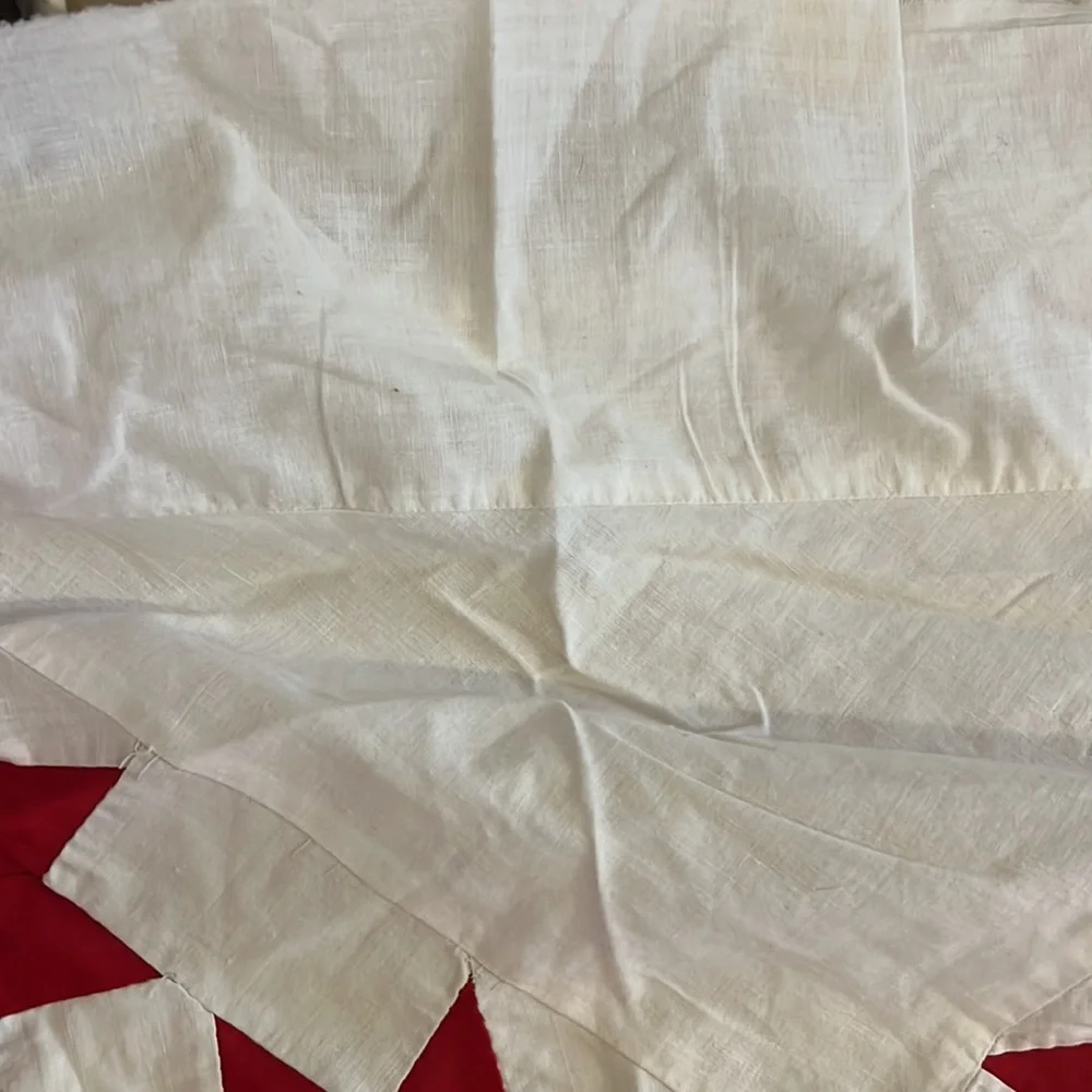 Hand made Quilt top flower blocks 60” x 78” patchwork